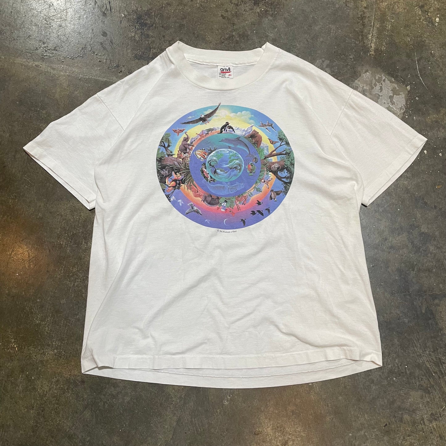 1994 Circle of Life Human-I-Tees Crispy White Tee