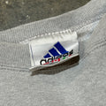 Grey Simple Embroidered Adidas Crew