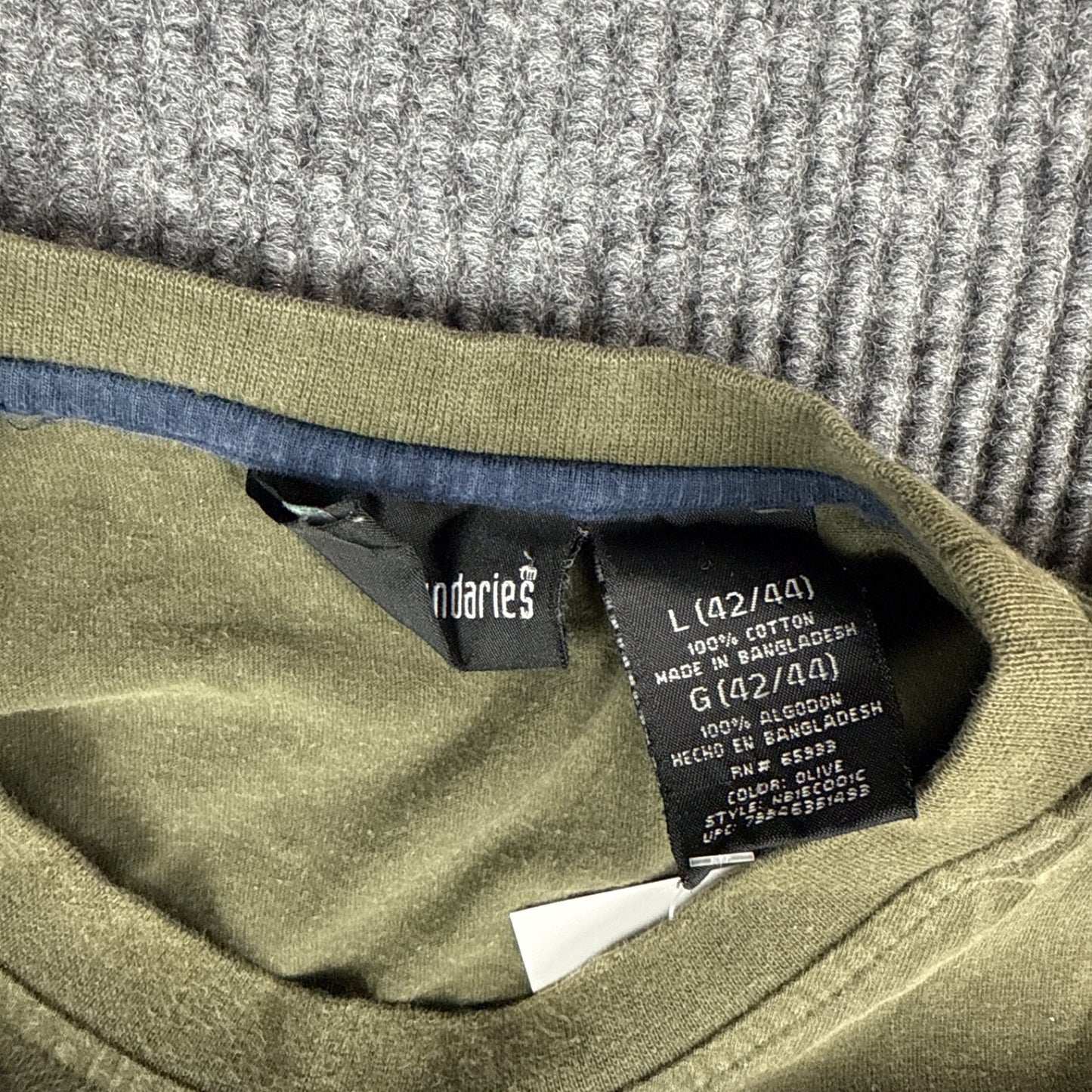 Boundaries Olive Stripe Tee (L)