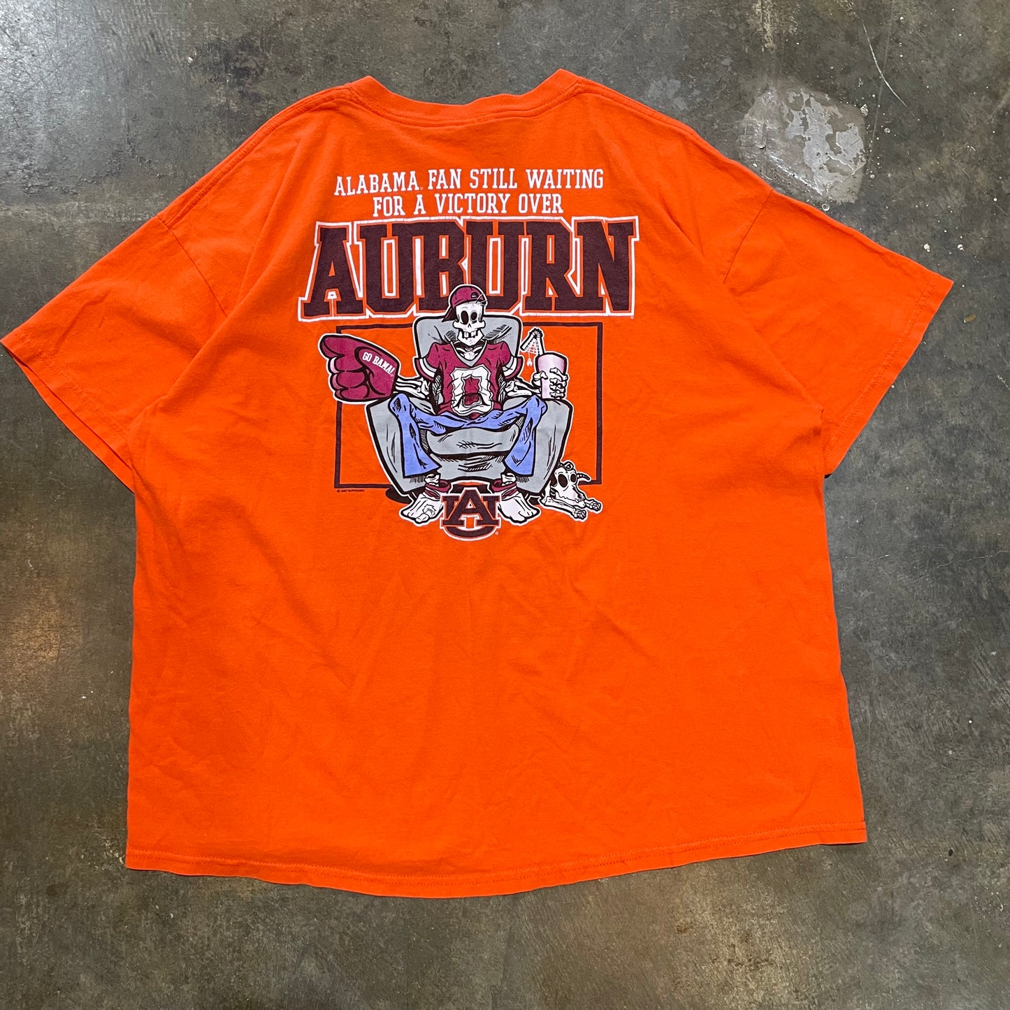 Orange Keep Em' Waiting Alabama Skeleton Tee