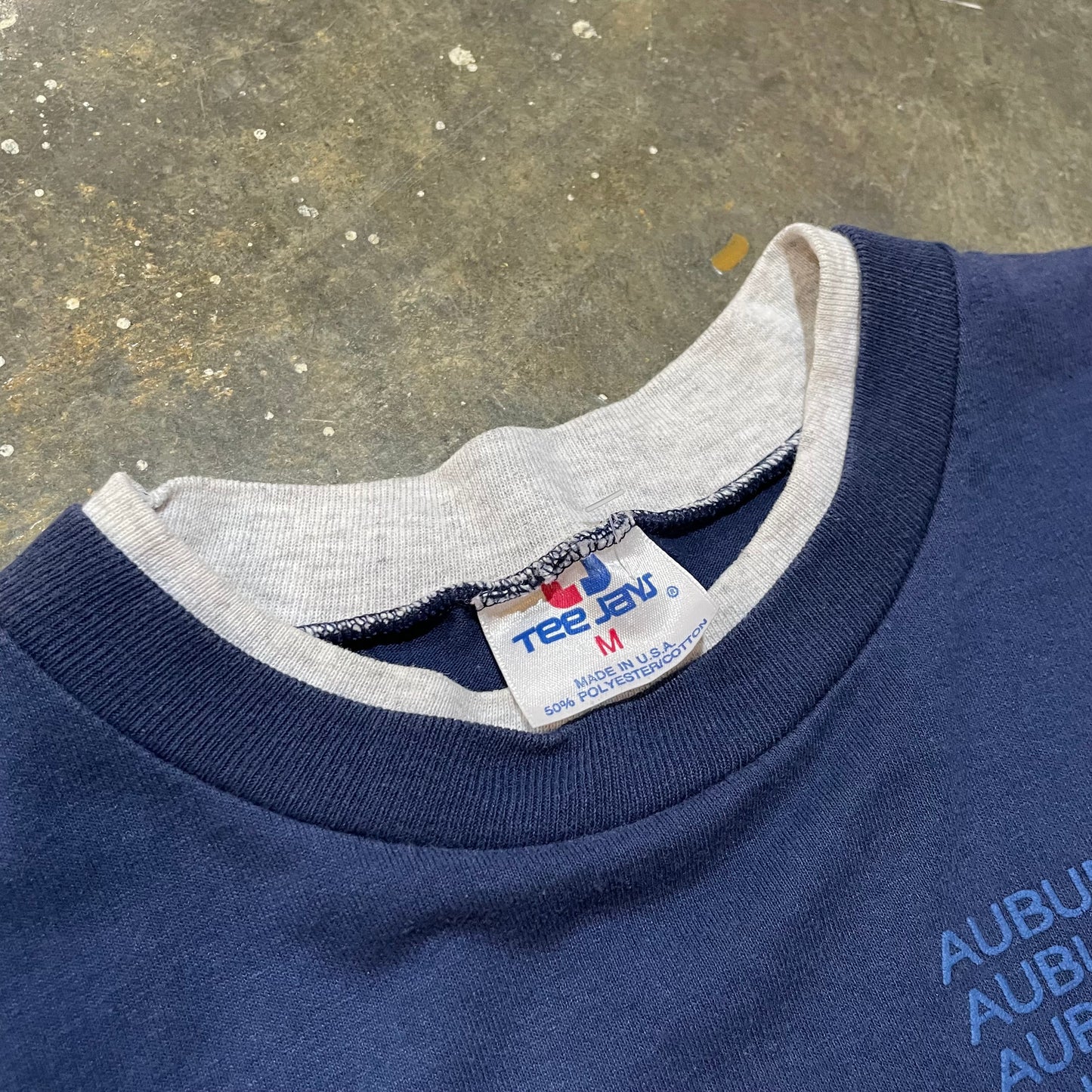 Auburn Double Collar Multi Logo Tee