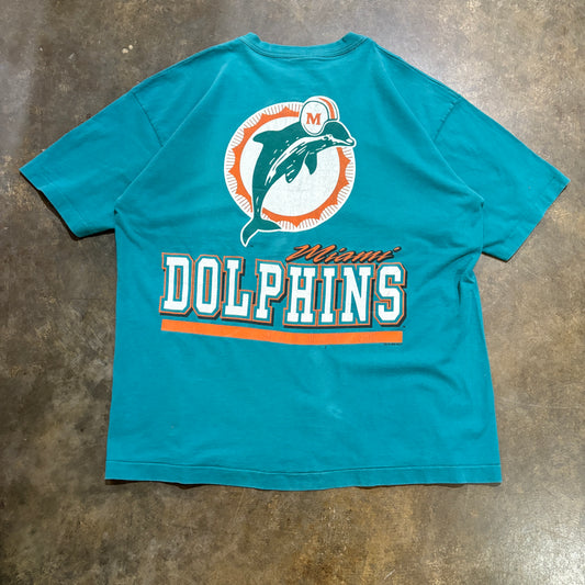 1990s Other Teal Dolphin Graphic T-Shirt