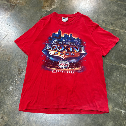 Red Super Bowl XXXIV Tee