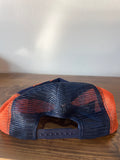Navy & Orange Puff Print Mesh Hat