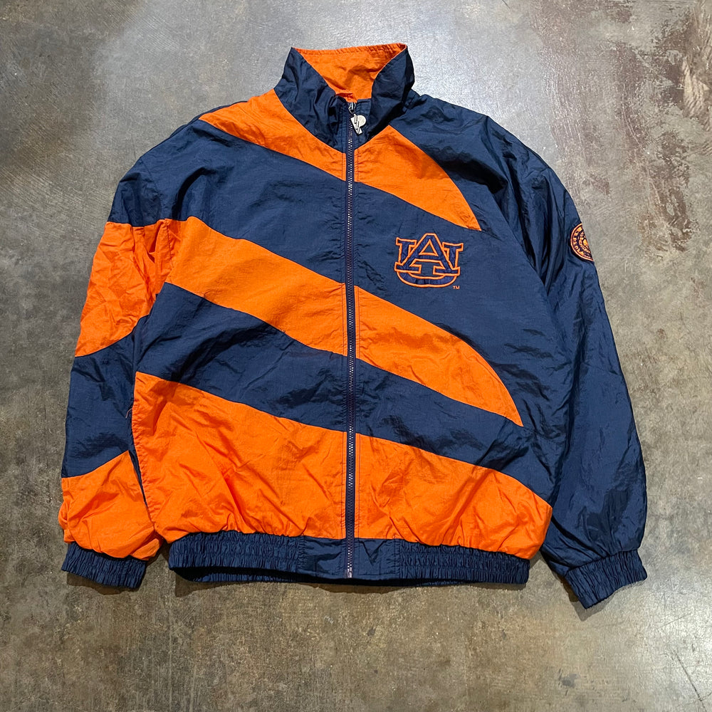 Auburn Diagonal Stripe Nylon Pro-Player Windbreaker