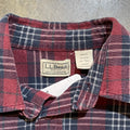 Red and Navy LL Bean Heavy Flannel