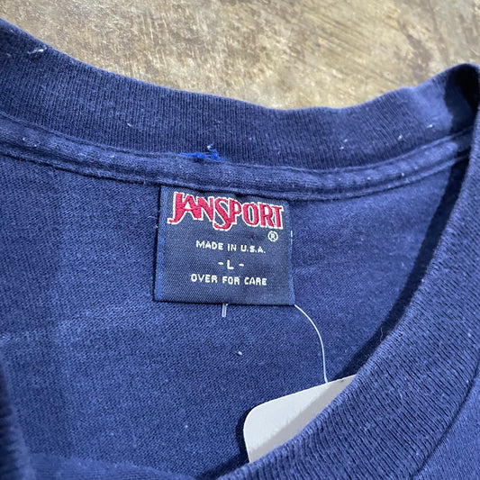 Auburn Tigers Crest Big Print Navy Tee