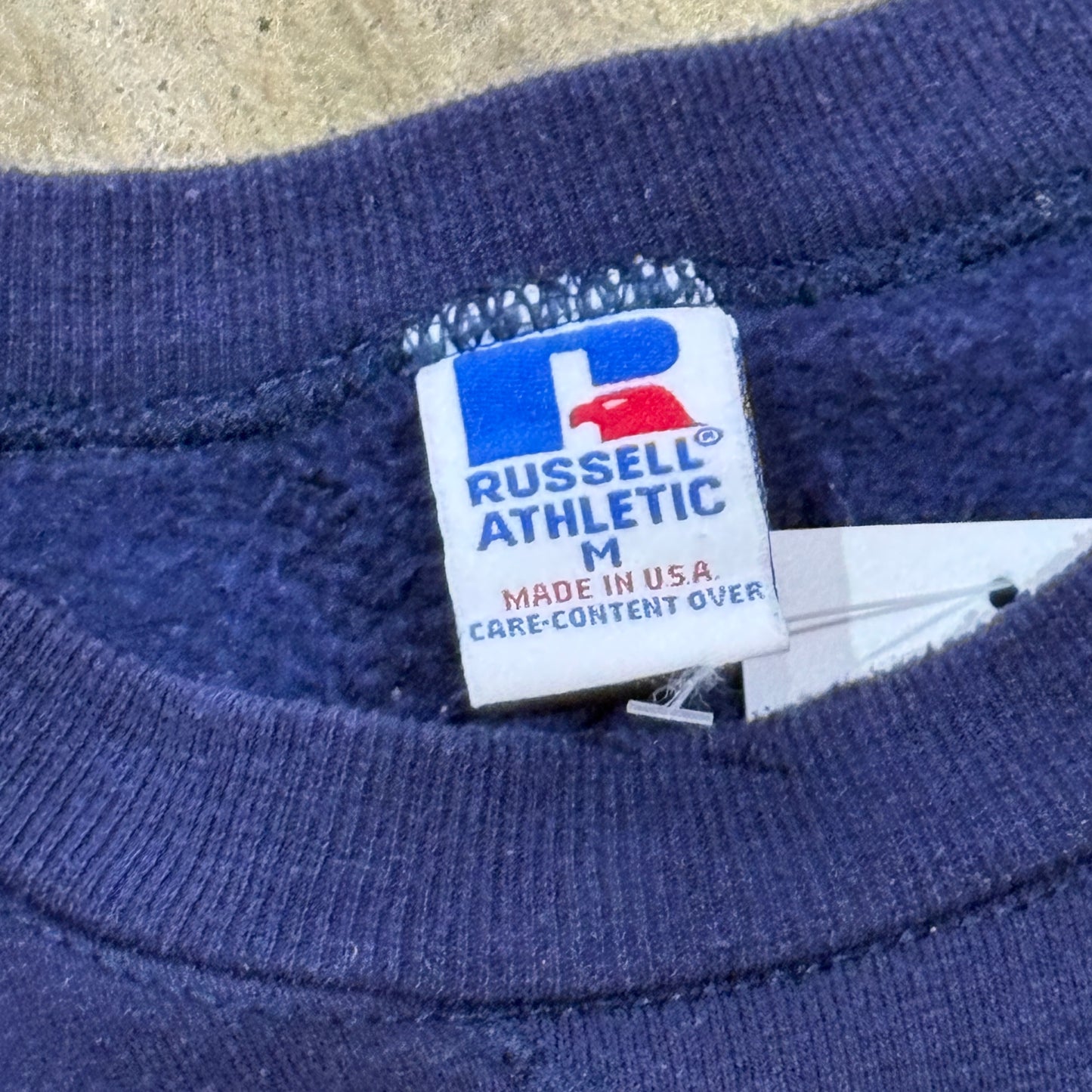 Auburn Arch Logo Russell Stripes Crewneck