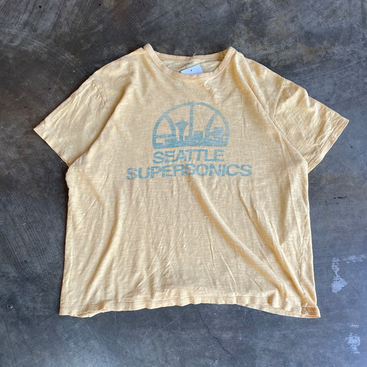 Yellow Seattle Supersonics Vintage Style Tee