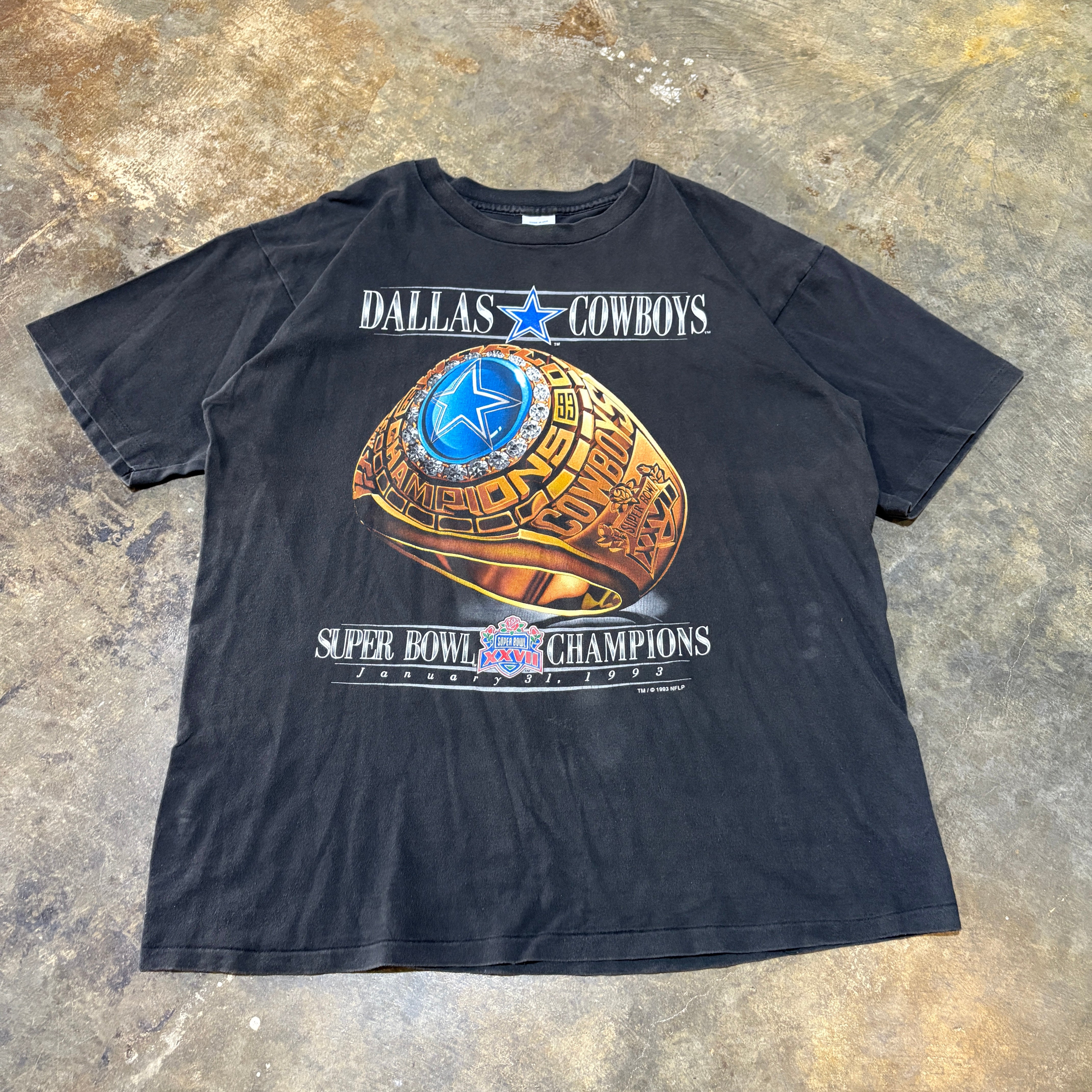 Black 1993 Salem Dallas Cowboys Super Bowl Champions Tee