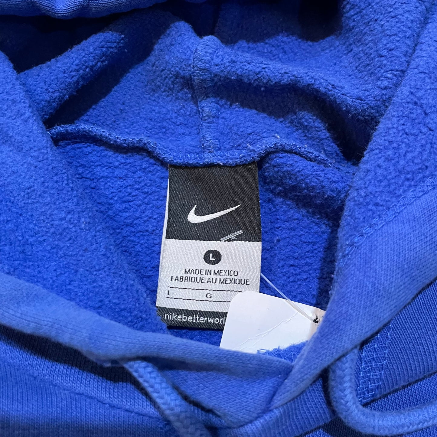 Blue Nike Pocket Check Hoodie