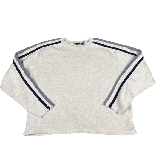 GAP Crewneck Sweatshirt - Heather Gray/Navy (L)