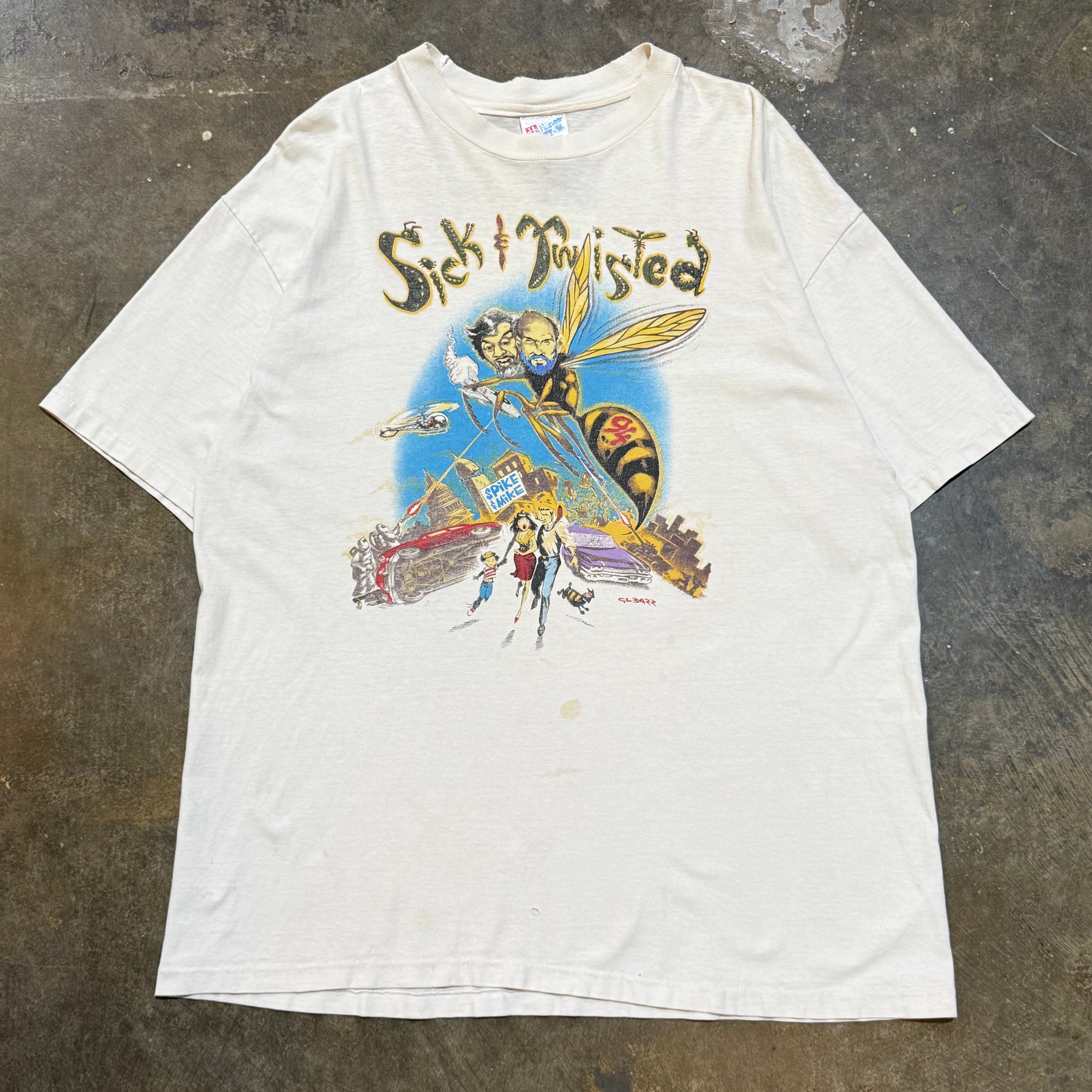 White "sick & twisted" Tee