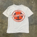 Auburn War Eagle Center Logo Grey/White Striped Tee