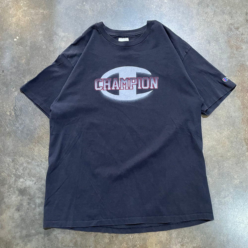 Champion Big Logo Black tee