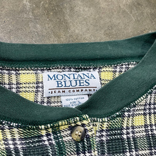 Green Plaid Montana Blue Thermal shirt