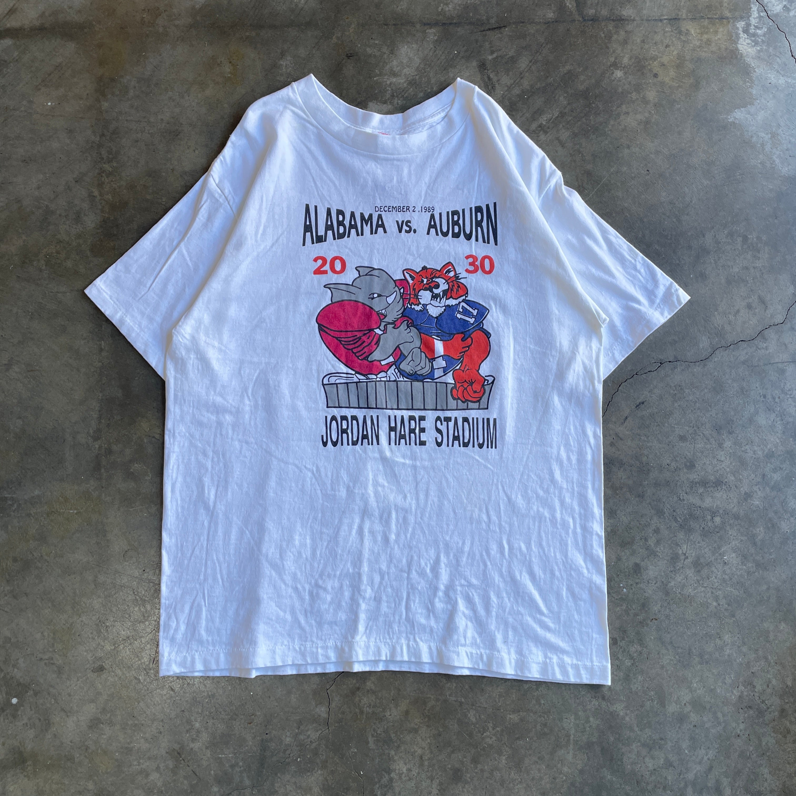 1989 Auburn Vs Alabama Jordan Hare Boot tee
