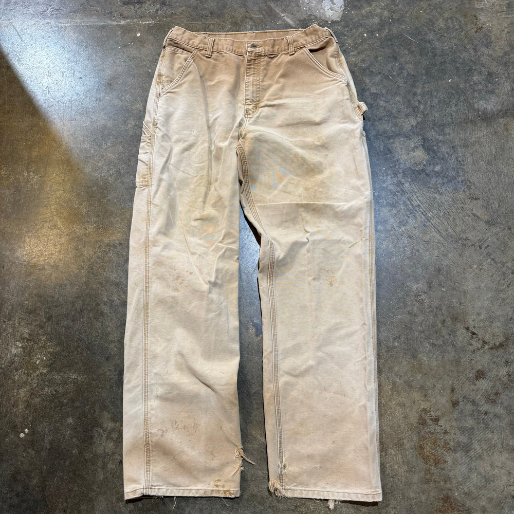 Tan Carhartt Carpenter Tan Thrashed Pants40 33x34