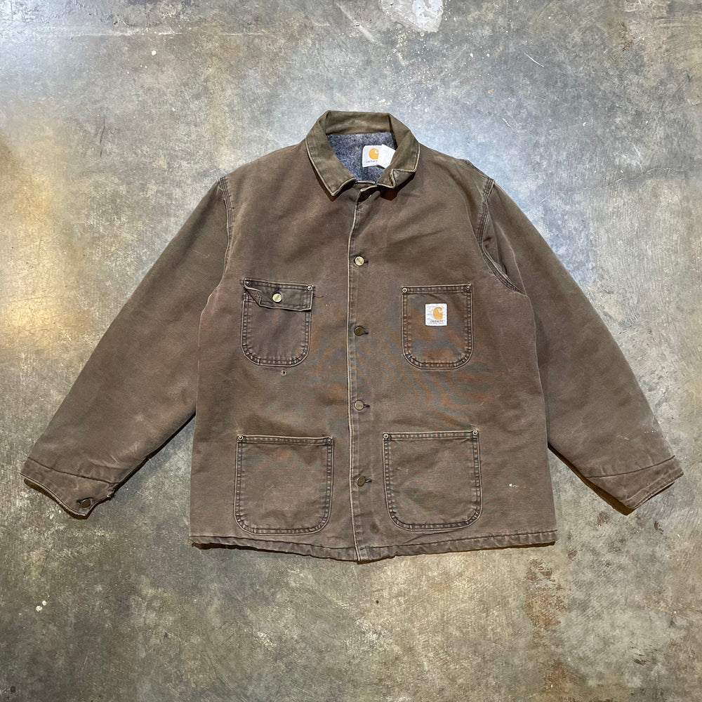 Brown Carhartt Tall Chore Jacket