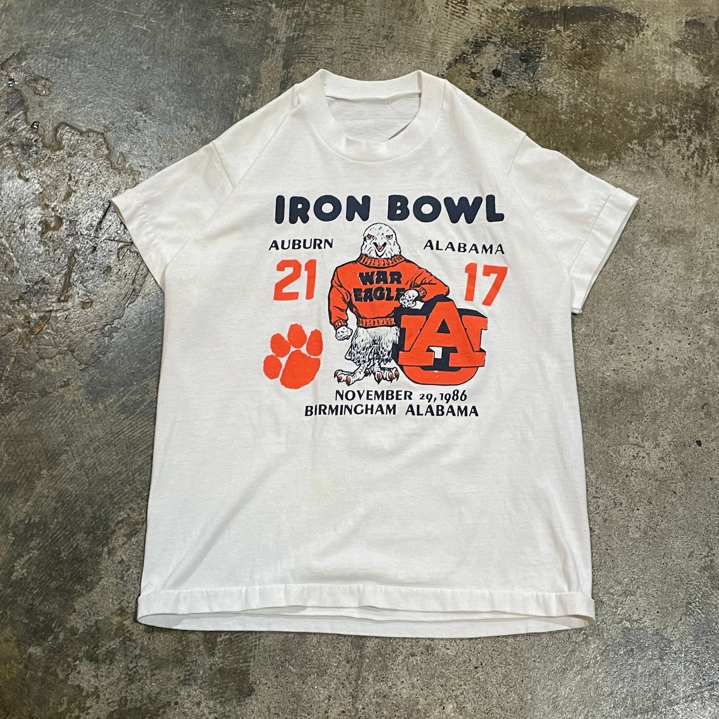 1986 Iron Bowl War Eagle Tee