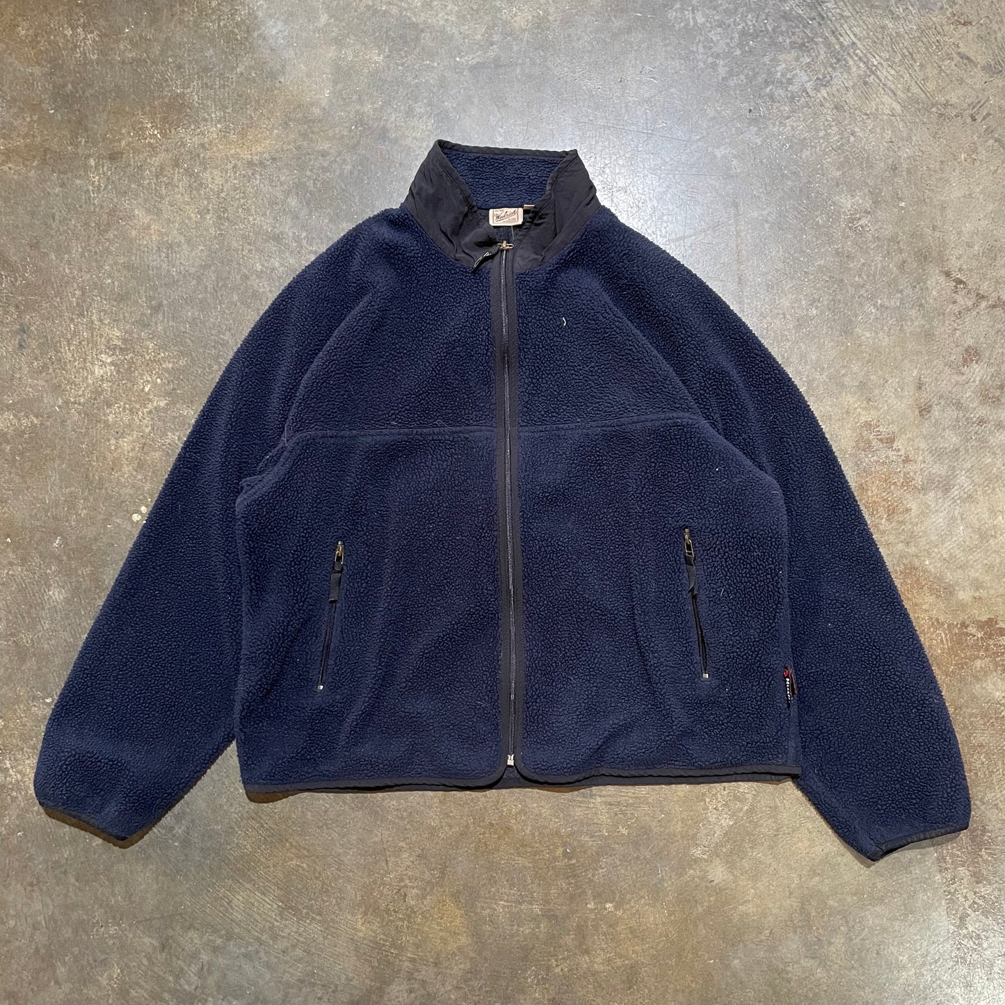 Woolrich Sherpa Zip Up Navy Jacket47