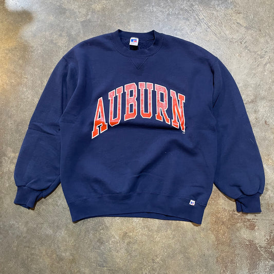 Auburn Large Orange Chest Spellout Crew