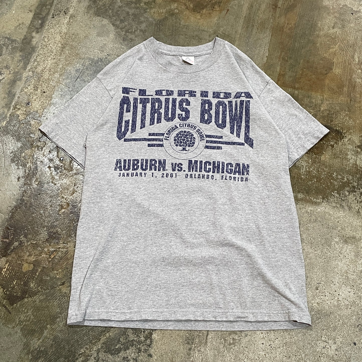 Grey 2001 Auburn Florida Citrus Bowl Tee