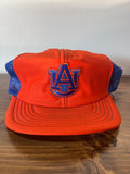 Orange and Royal Blue 80s Auburn Trucker Hat