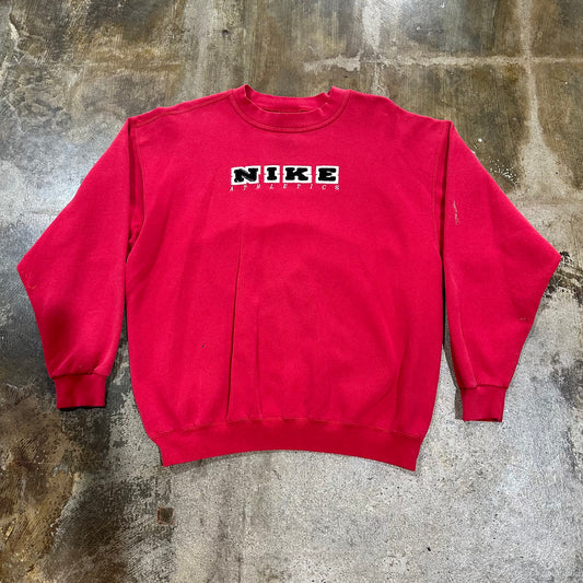 Nike Red Felt Spellout Crew