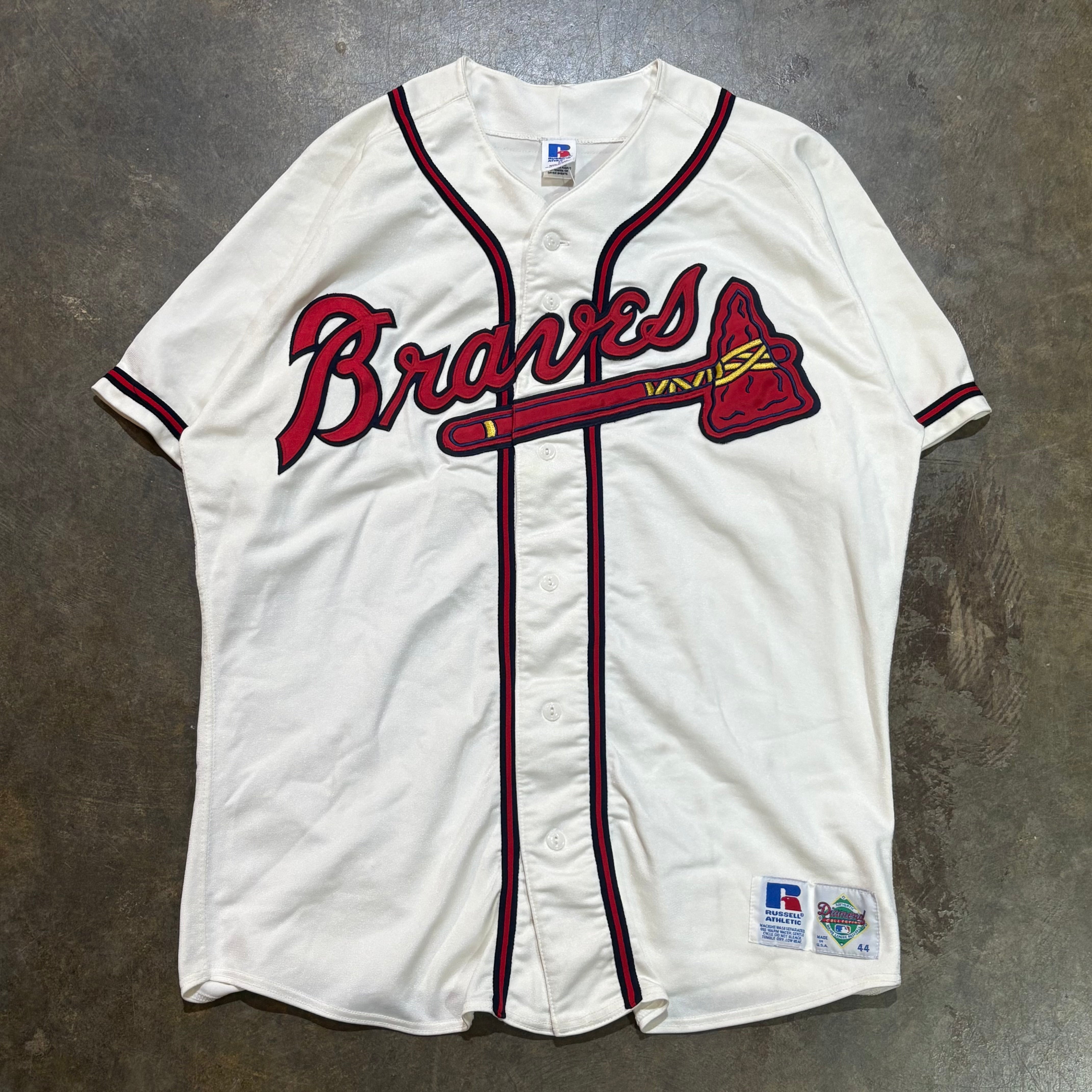 Atlanta Braves White Embroidered Baseball Jersey