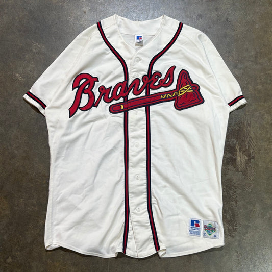 Atlanta Braves White Embroidered Baseball Jersey