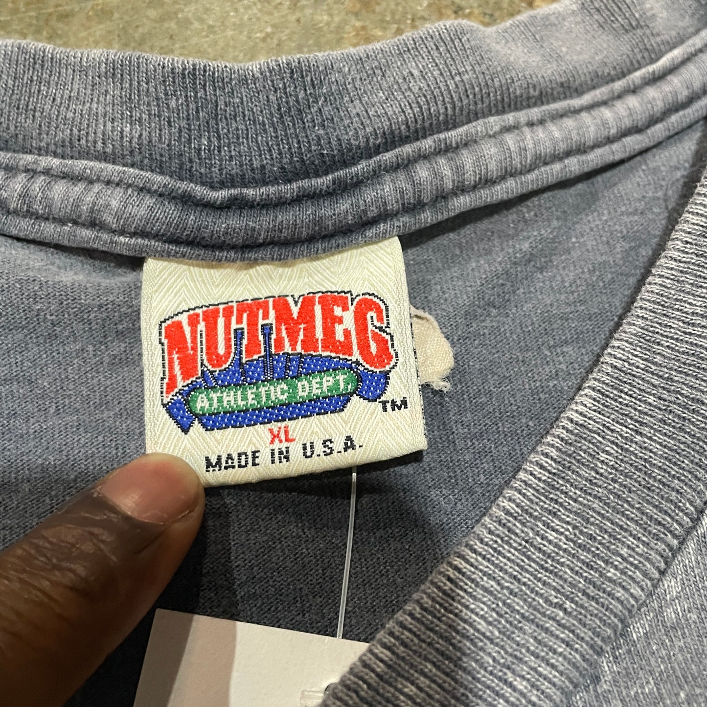 Grey Nutmeg Raiders Acid Wash Tee