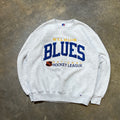 Grey St. Louis Blues Hockey Russell Crew