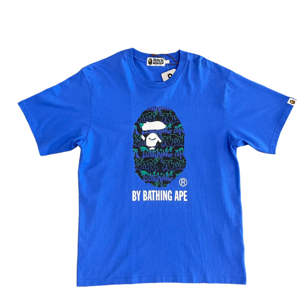 Bape Graffiti Pattern BBA Tee Blue