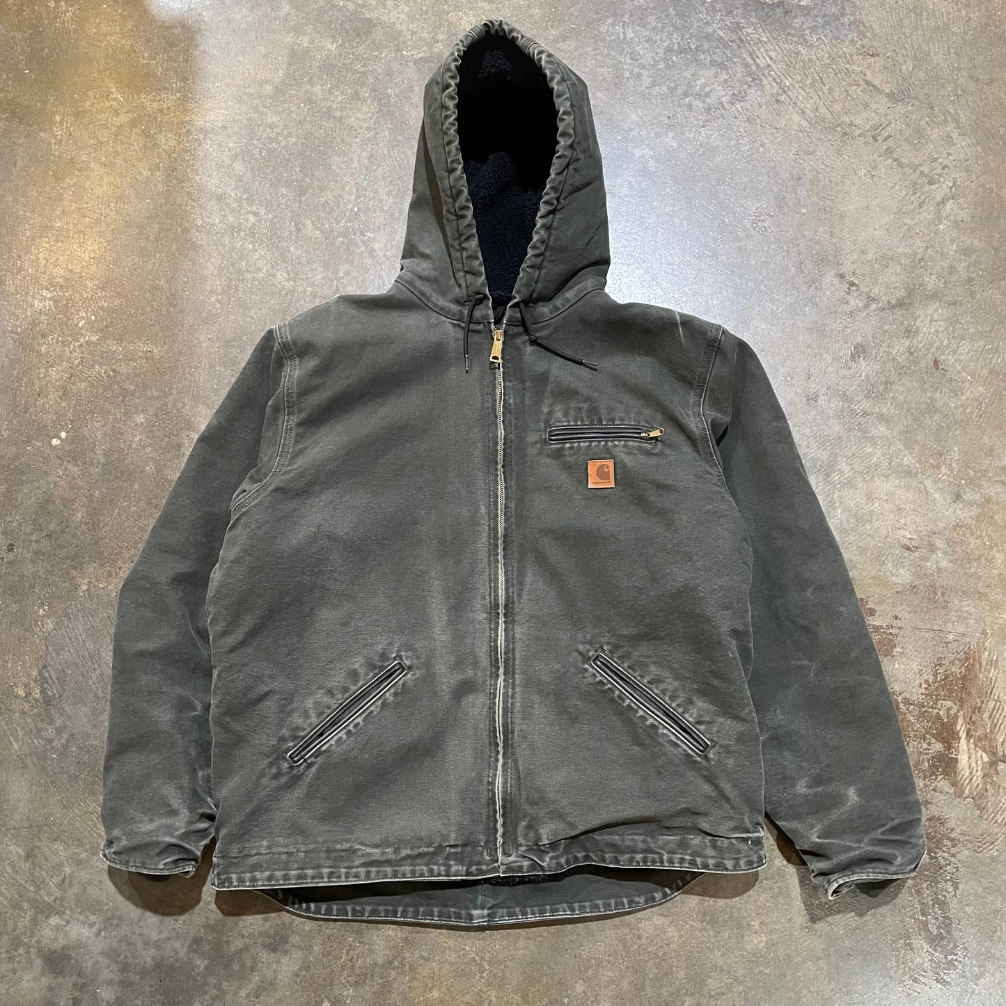 Grey Carhartt Detroit Hooded Jacket47