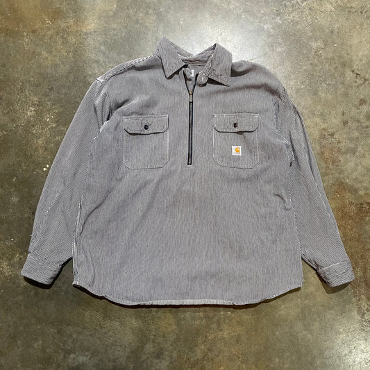 Carhart Striped Workers Blue Quarter Zip