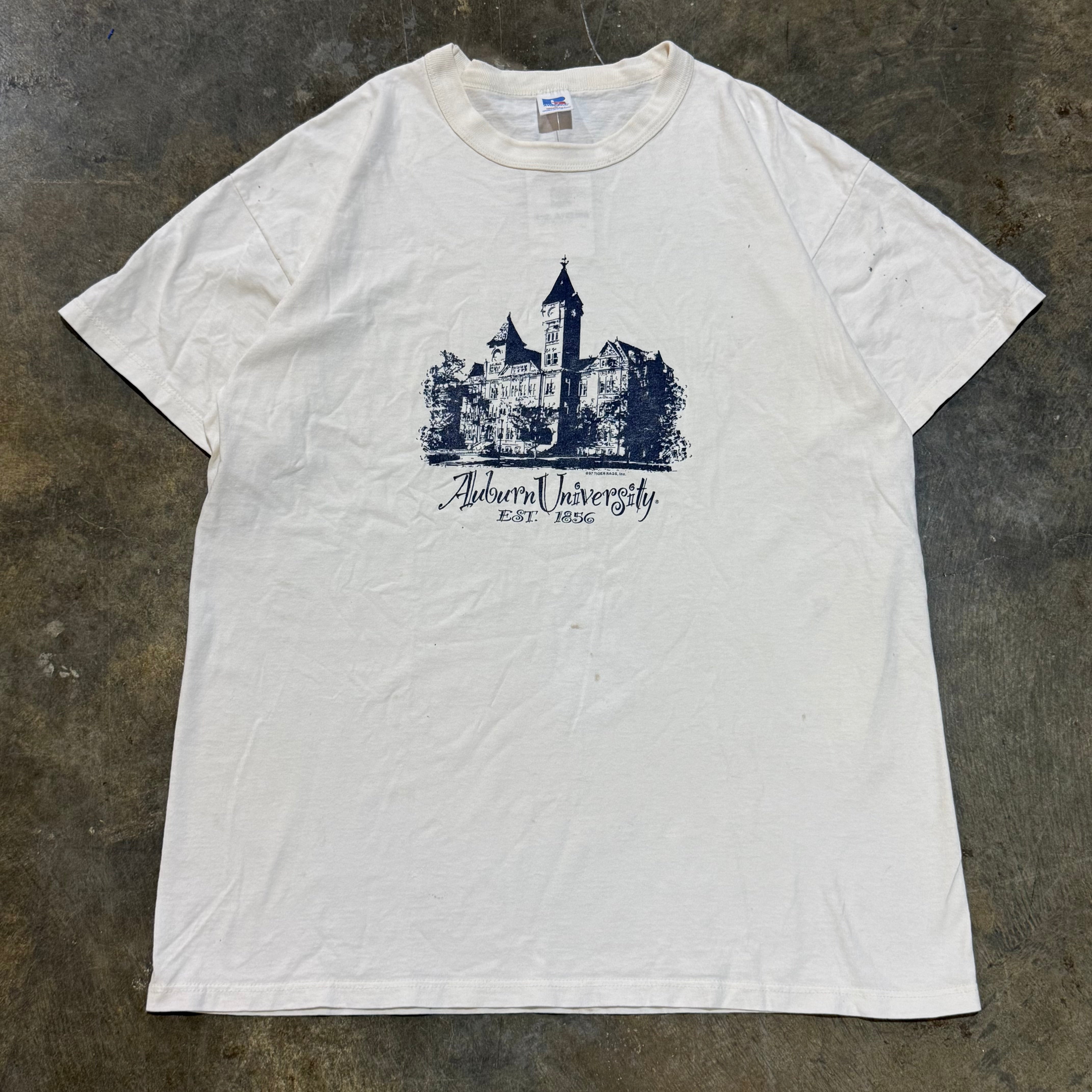 White Auburn University Tiger Rags Tee