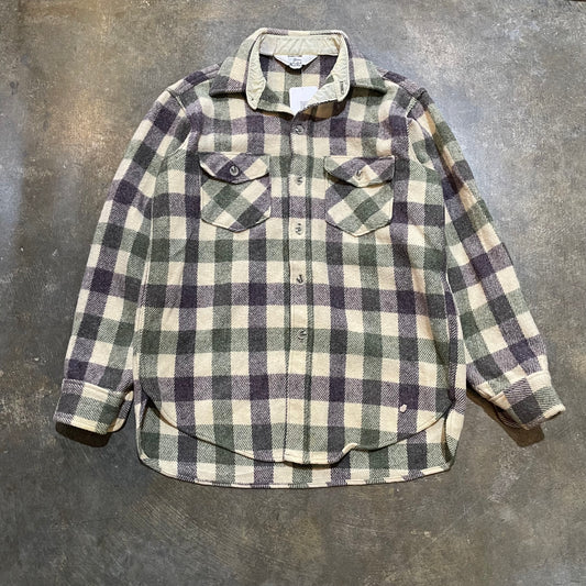 Tan Green Brown Heavy Woolrich Shirt