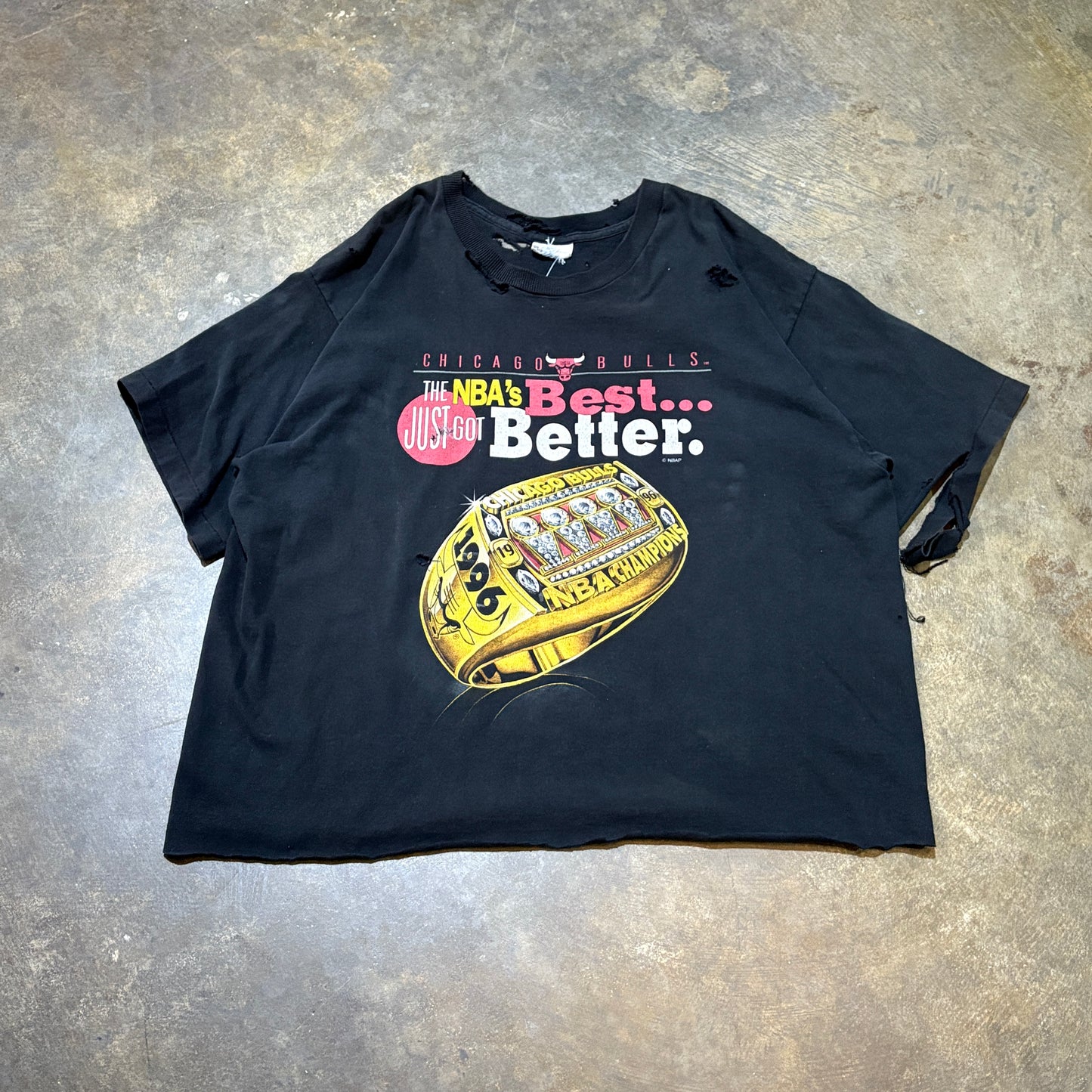 Black 1996 Bulls Thrashed Te