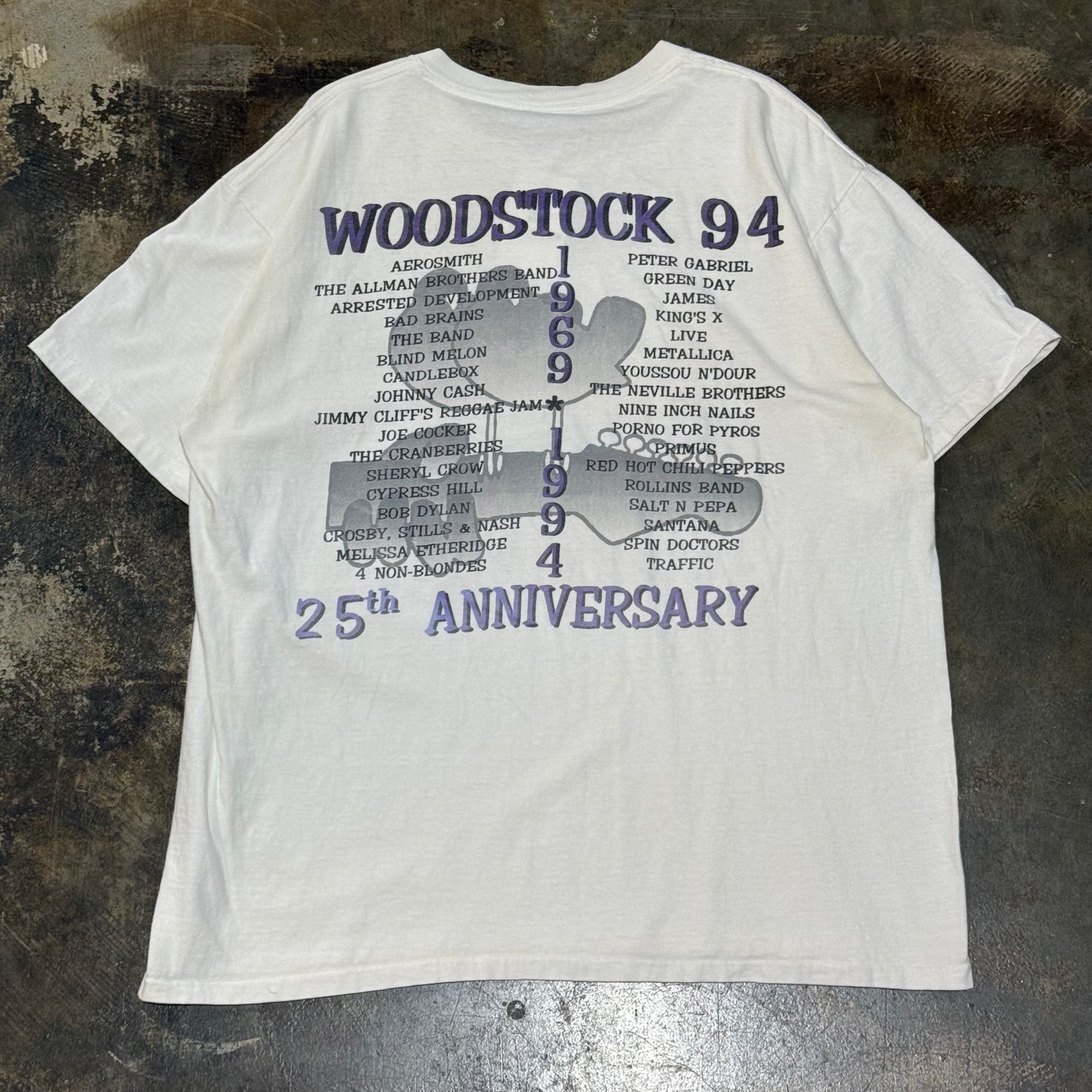 White Woodstock 94 Peace & Music Tee