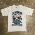 2000 Dallas Cowboys Big Print White T-Shirt