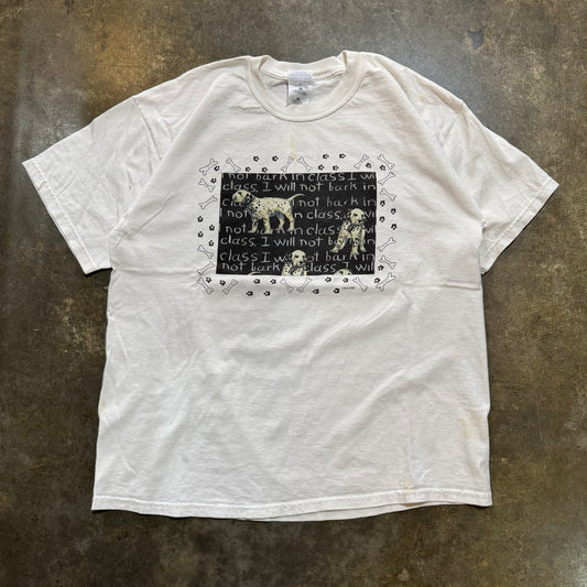 1997 Dalmation I will not bark in class White Tee