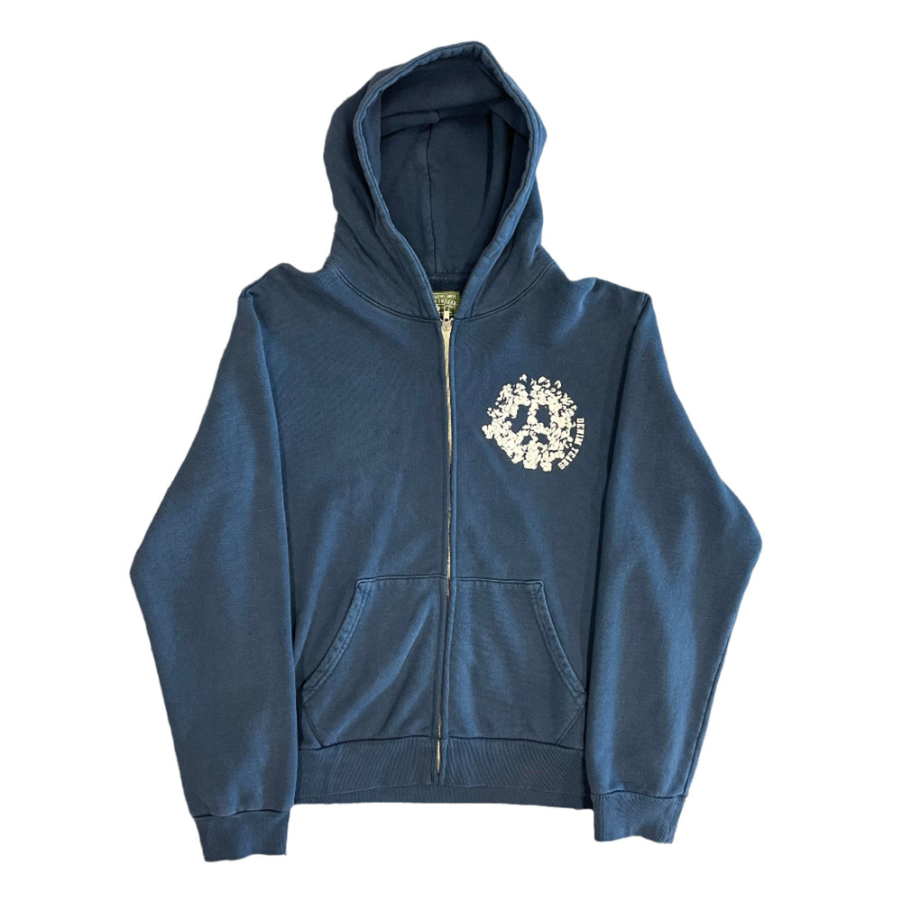 Denim Tears University zip Hoodie Navy