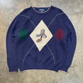 Navy Golf Carmel Sweater