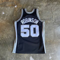 Black David Robinson Mitchell & Ness Spurs Jersey
