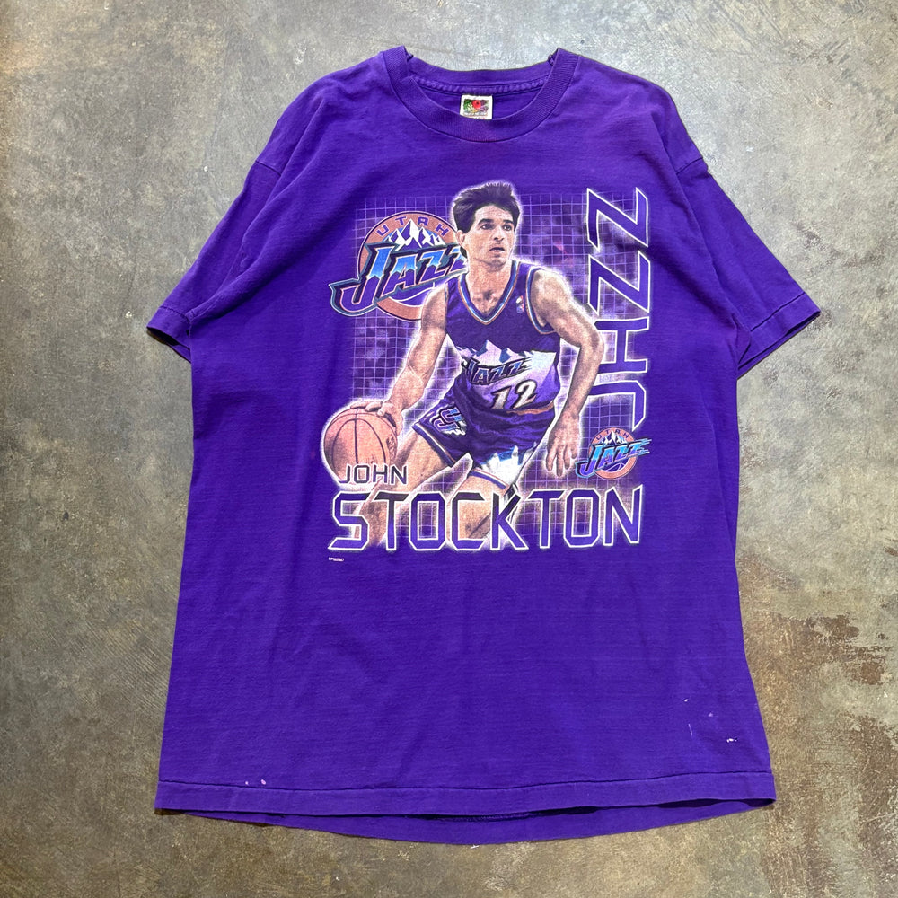 Purple John Stockton Utah Jazz Tee