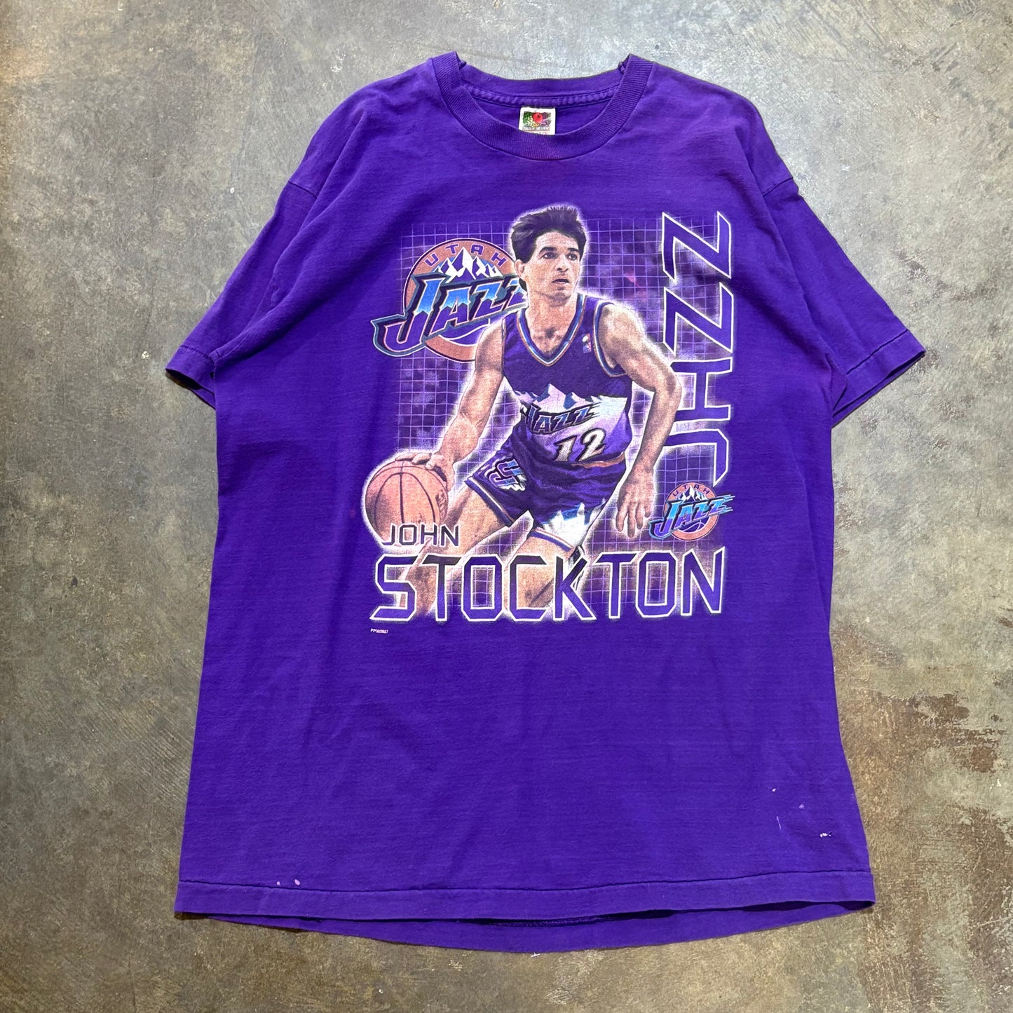 Purple John Stockton Utah Jazz Tee