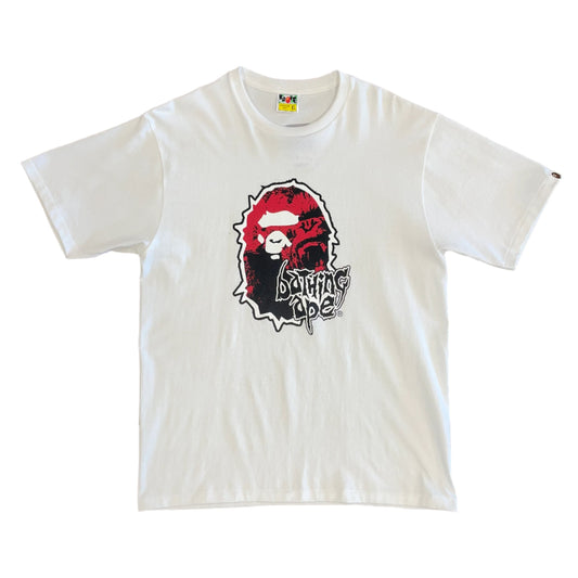 Bape Mad Ape Head Tee White