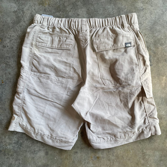 Tan TNF Nylon Cargos shorts