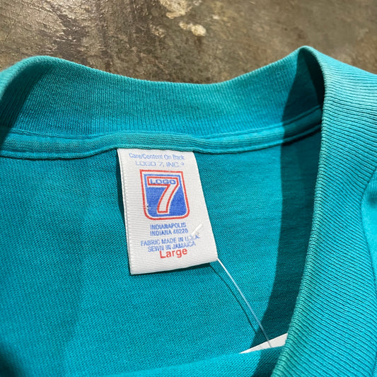 Teal Jacksonville Jaguars Logo 7 Tee